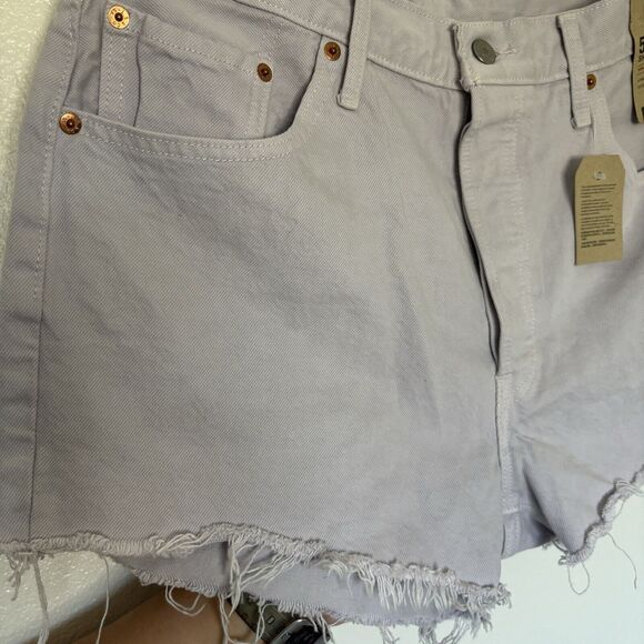 Levi's® Women's 501 Original High-Rise Jean Shorts Washed Lilac Size 33 - Picture 3 of 10